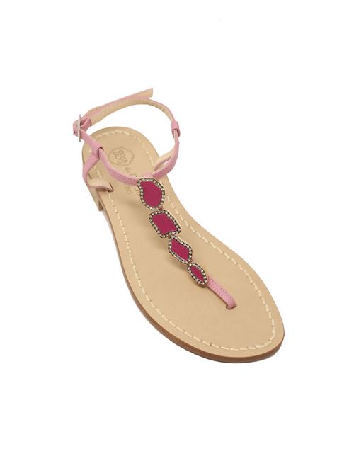 Sandali Capresi gioiello rosa Da Costanzo | 4PIETREROSAFUCSIA